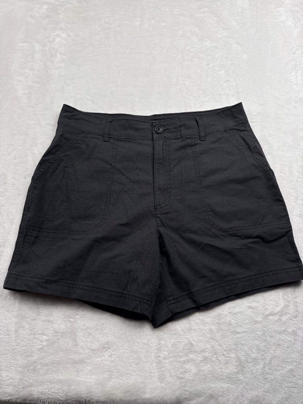 Eddie Bauer Womens Ripstop Shorts Size 10 Black Casual Outdoor Lightweight